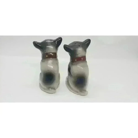 Vintage Dog Puppy Salt & Pepper Set Ceramic Japan 1950s House Gift Dog Lover - Picture 3 of 11